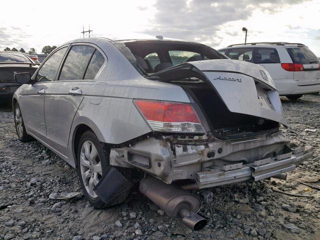 1HGCP36839A029198 - 2009 HONDA ACCORD EXL SILVER photo 3