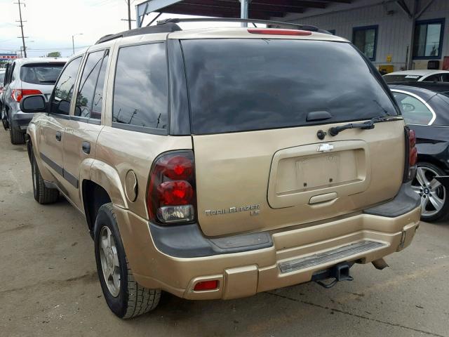 1GNDT13S652353597 - 2005 CHEVROLET TRAILBLAZE GOLD photo 3