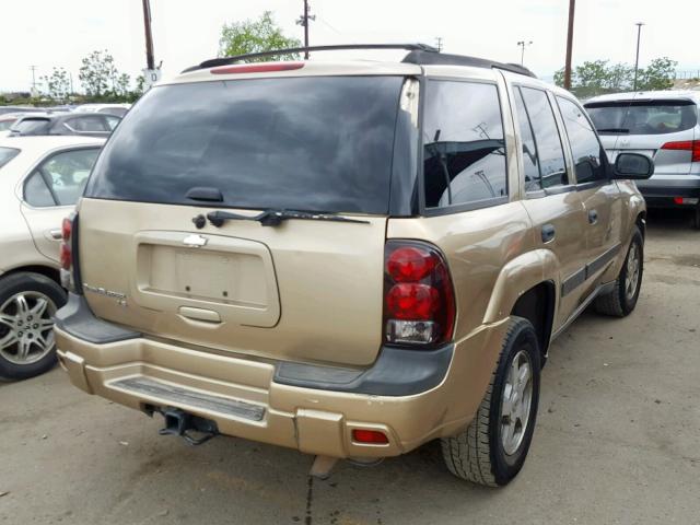 1GNDT13S652353597 - 2005 CHEVROLET TRAILBLAZE GOLD photo 4