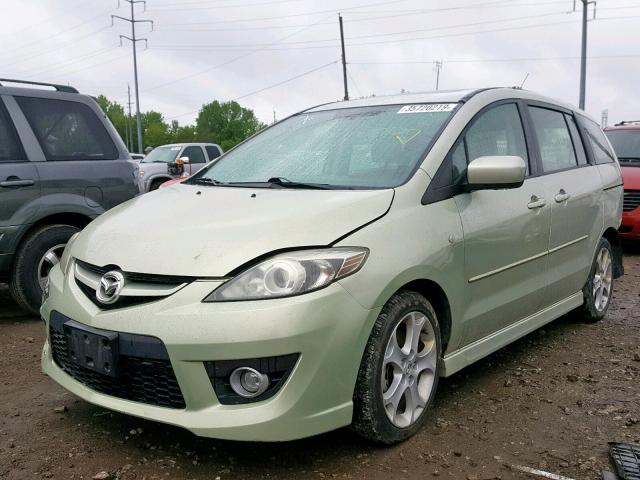 JM1CR293580310376 - 2008 MAZDA 5 GREEN photo 2