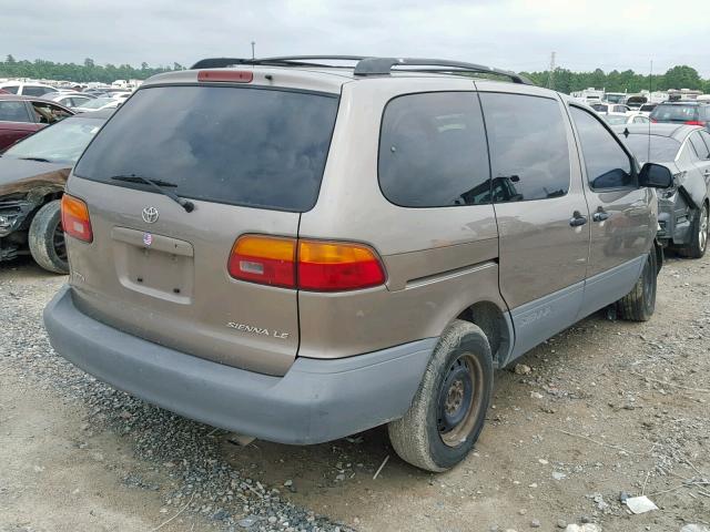 4T3ZF13C7XU119994 - 1999 TOYOTA SIENNA LE BROWN photo 4