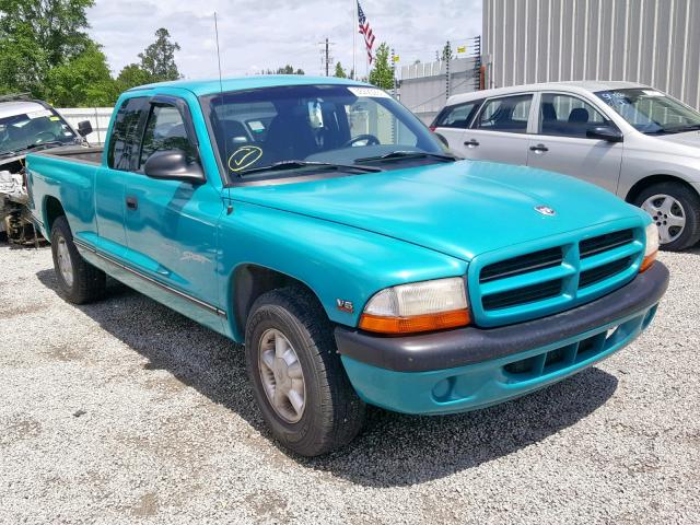 1B7GL23X5VS160249 - 1997 DODGE DAKOTA GREEN photo 1