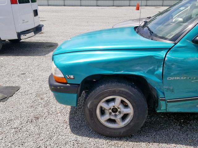 1B7GL23X5VS160249 - 1997 DODGE DAKOTA GREEN photo 10