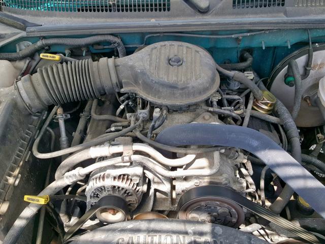 1B7GL23X5VS160249 - 1997 DODGE DAKOTA GREEN photo 7