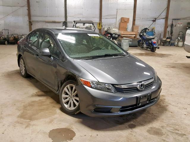 19XFB2F9XCE033623 - 2012 HONDA CIVIC EXL GRAY photo 1