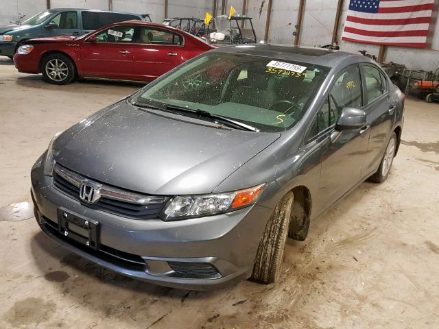 19XFB2F9XCE033623 - 2012 HONDA CIVIC EXL GRAY photo 2