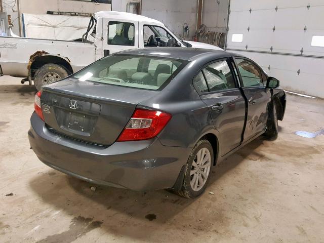 19XFB2F9XCE033623 - 2012 HONDA CIVIC EXL GRAY photo 4