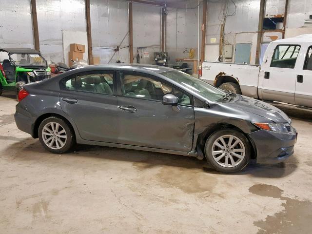 19XFB2F9XCE033623 - 2012 HONDA CIVIC EXL GRAY photo 9