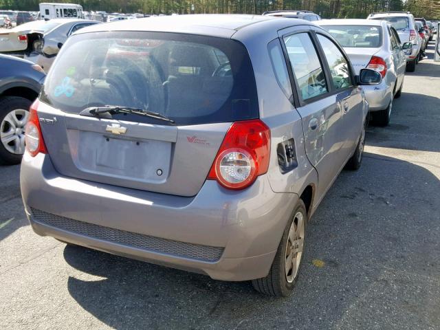 KL1TD6DE2AB131955 - 2010 CHEVROLET AVEO LS GRAY photo 4