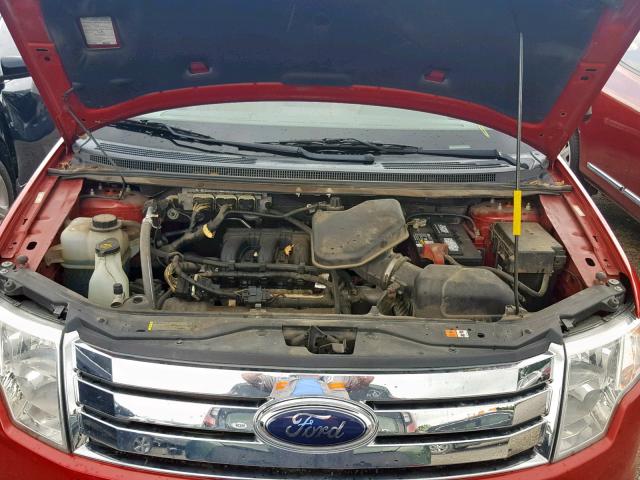 2FMDK38C29BA65015 - 2009 FORD EDGE SEL BURGUNDY photo 7