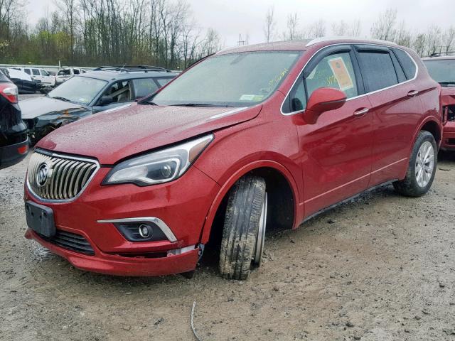 LRBFXDSA6HD192532 - 2017 BUICK ENVISION E RED photo 2