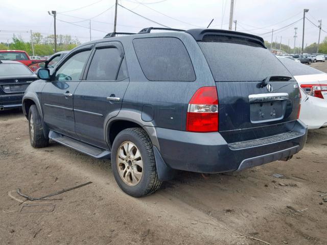 2HNYD18743H548978 - 2003 ACURA MDX TOURIN GRAY photo 3