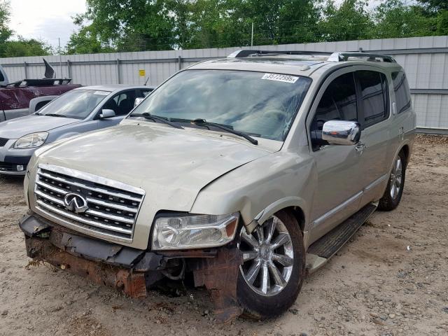 5N3AA08D79N904388 - 2009 INFINITI QX56 GOLD photo 2