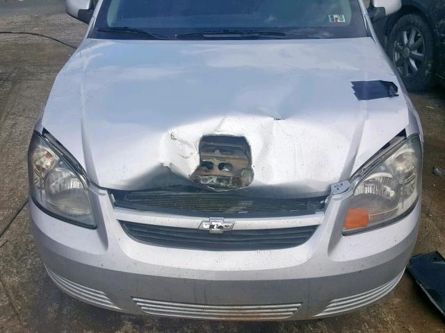 1G1AT18H497124703 - 2009 CHEVROLET COBALT LT SILVER photo 7