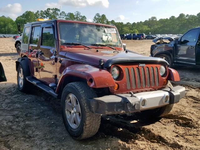 1J8GA59168L596142 - 2008 JEEP WRANGLER U MAROON photo 1