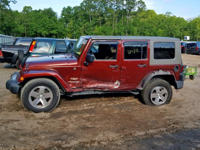 1J8GA59168L596142 - 2008 JEEP WRANGLER U MAROON photo 9