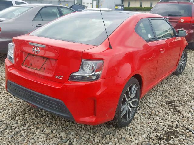 JTKJF5C75FJ004954 - 2015 TOYOTA SCION TC წითელი ფოტო 4