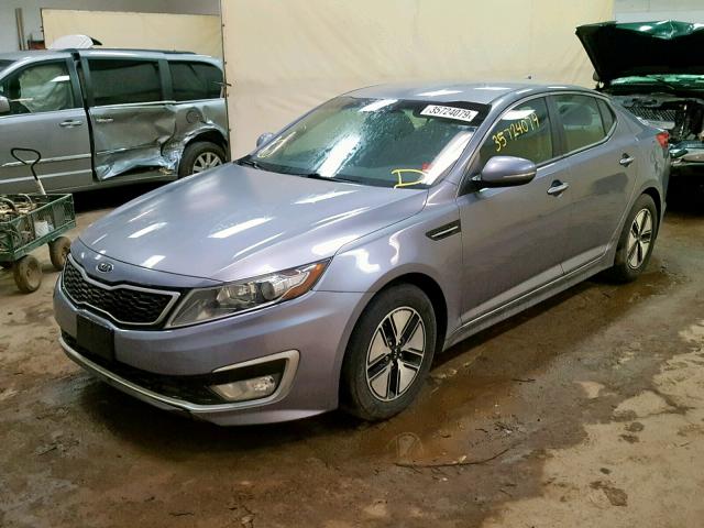 KNAGM4AD3B5000511 - 2011 KIA OPTIMA HYB BLUE photo 2