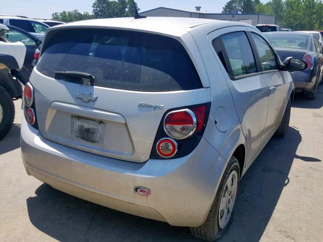 1G1JB6SG1D4213137 - 2013 CHEVROLET SONIC LS SILVER photo 4