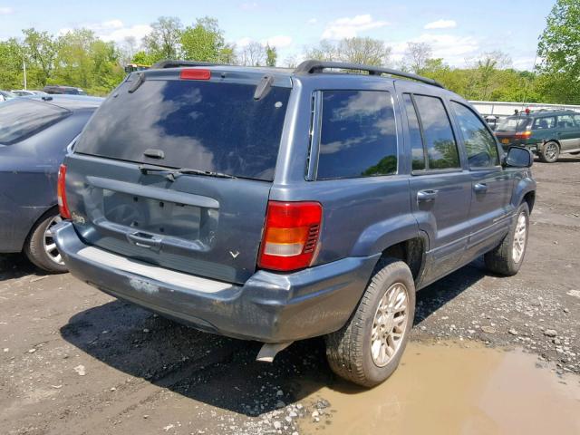 1J4GW58N72C250888 - 2002 JEEP GRAND CHER BLUE photo 4