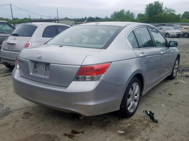 1HGCP26888A022708 - 2008 HONDA ACCORD EXL SILVER photo 4