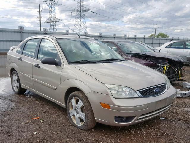 1FAHP34N67W320328 - 2007 FORD FOCUS ZX4 BEIGE photo 1