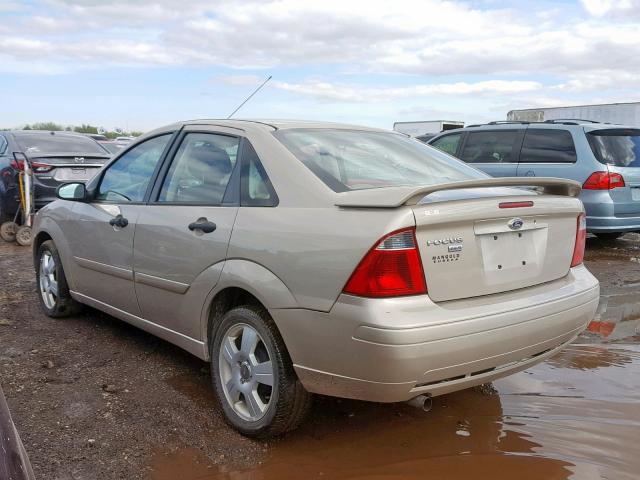 1FAHP34N67W320328 - 2007 FORD FOCUS ZX4 BEIGE photo 3