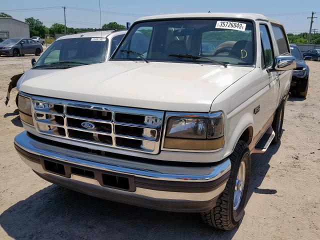 1FMEU15H3SLB07393 - 1995 FORD BRONCO U10 WHITE photo 2