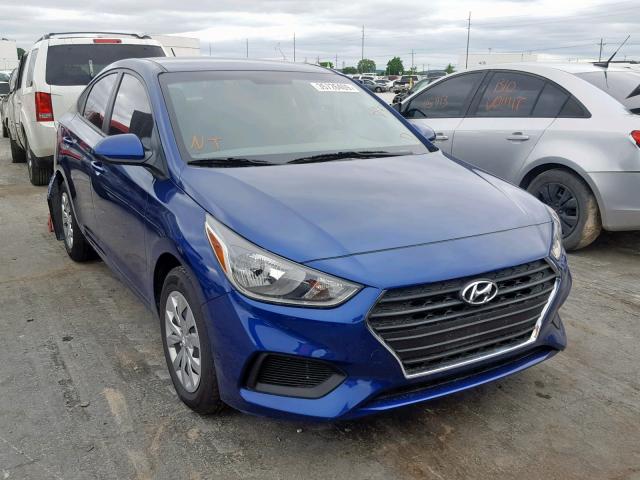 3KPC24A39JE032820 - 2018 HYUNDAI ACCENT SE BLUE photo 1