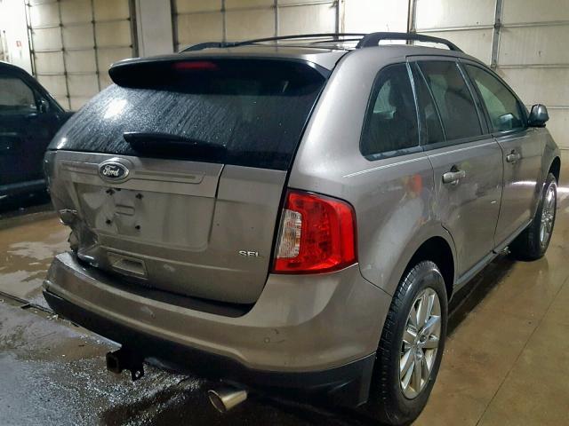 2FMDK3JC2DBA79614 - 2013 FORD EDGE SEL TAN photo 4