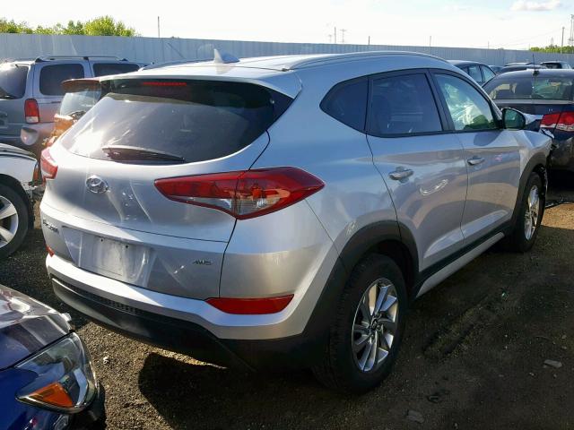 KM8J3CA43JU680240 - 2018 HYUNDAI TUCSON SEL SILVER photo 4