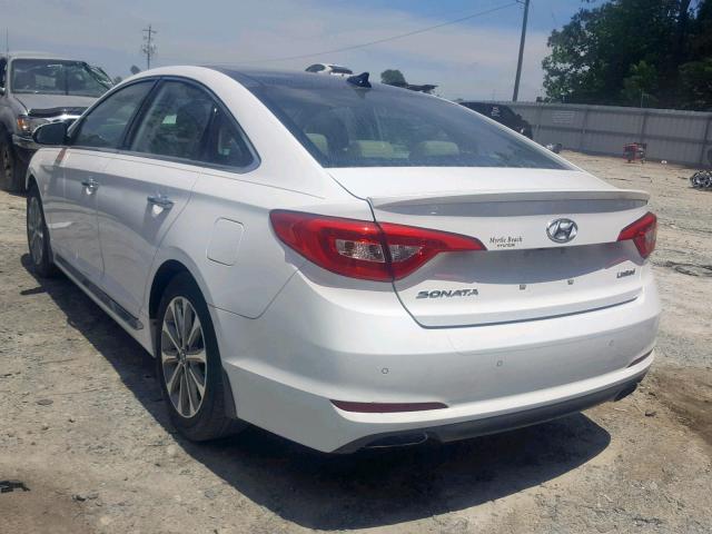 5NPE34AF8GH389524 - 2016 HYUNDAI SONATA SPO WHITE photo 3