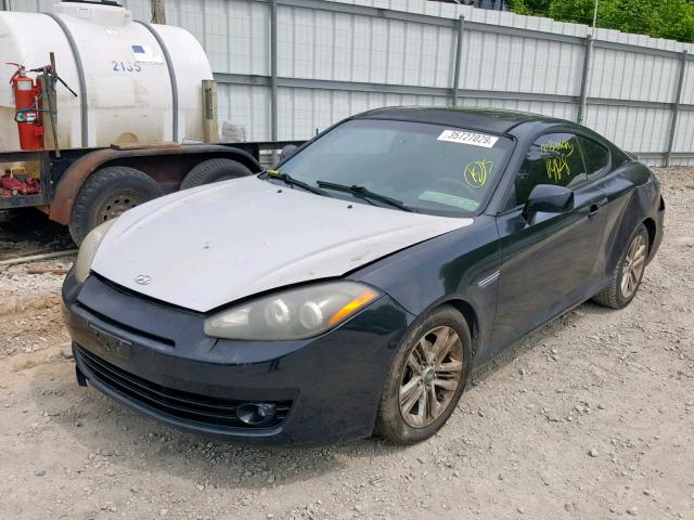 KMHHM66D07U246310 - 2007 HYUNDAI TIBURON GS BLACK photo 2