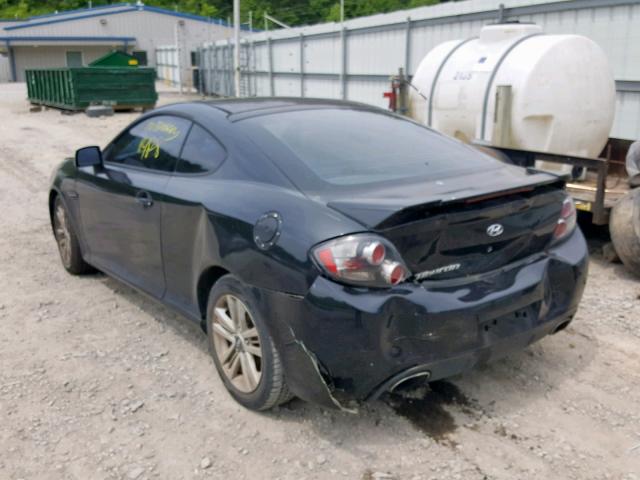 KMHHM66D07U246310 - 2007 HYUNDAI TIBURON GS BLACK photo 3