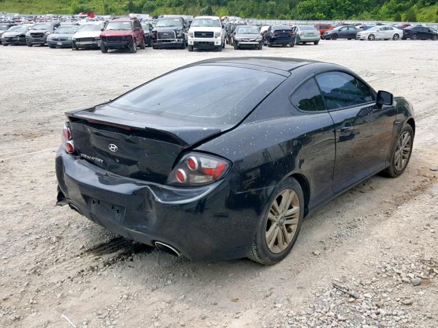 KMHHM66D07U246310 - 2007 HYUNDAI TIBURON GS BLACK photo 4