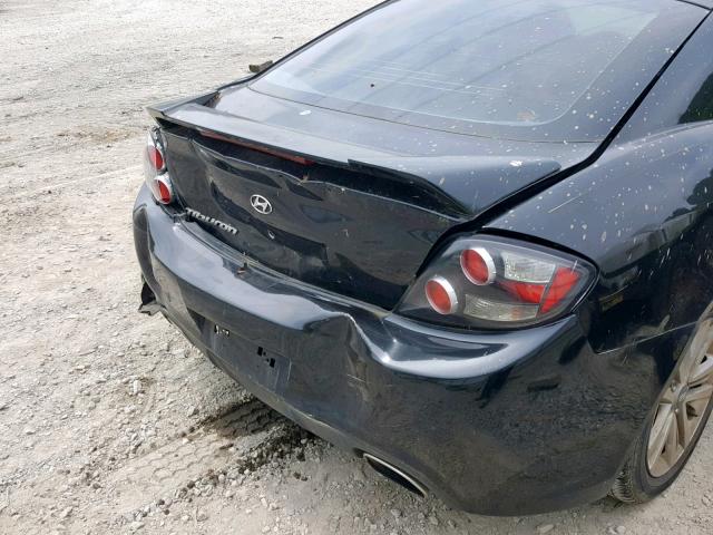 KMHHM66D07U246310 - 2007 HYUNDAI TIBURON GS BLACK photo 9