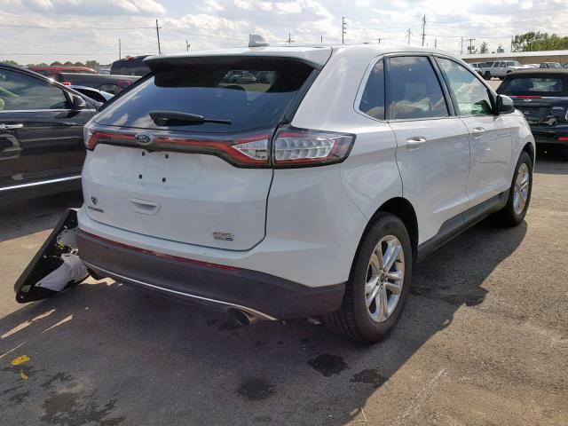 2FMTK4J98FBC01367 - 2015 FORD EDGE SEL WHITE photo 4