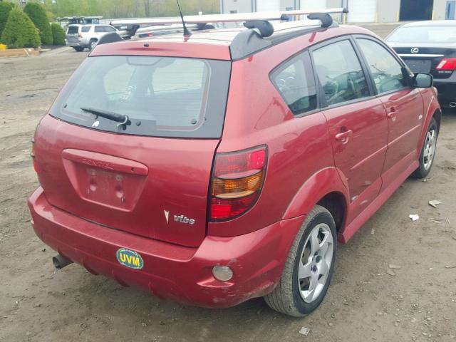 5Y2SL65826Z456037 - 2006 PONTIAC VIBE RED photo 4