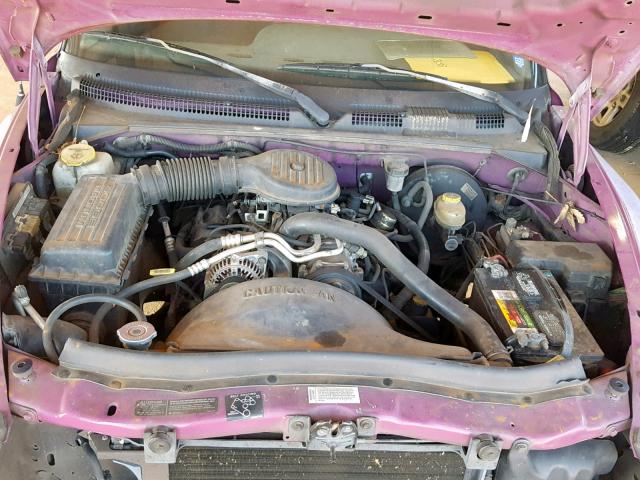 1B7FL26X6VS141040 - 1997 DODGE DAKOTA PURPLE photo 7