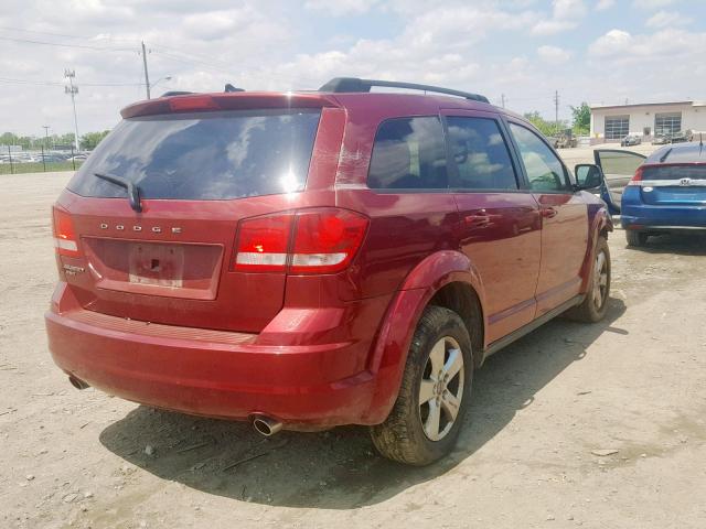 3D4PH1FG4BT515030 - 2011 DODGE JOURNEY MA BURGUNDY photo 4