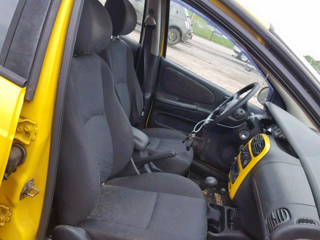 1B3ES56CX2D590672 - 2002 DODGE NEON ES YELLOW photo 5