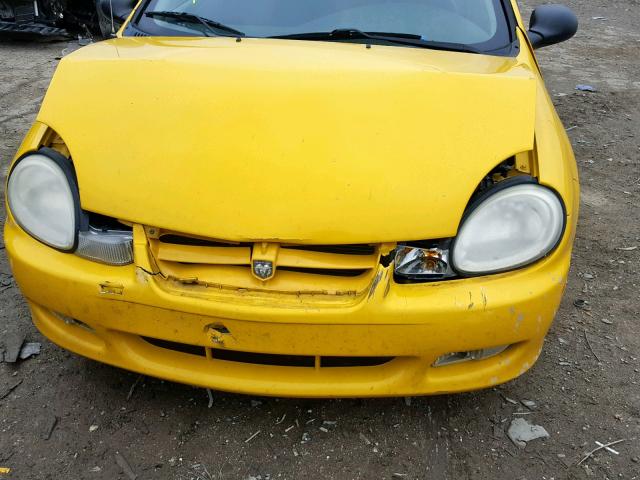 1B3ES56CX2D590672 - 2002 DODGE NEON ES YELLOW photo 9