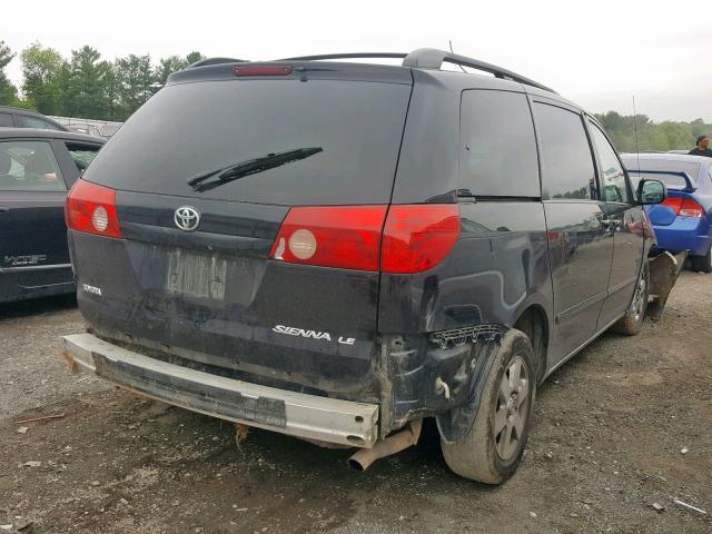 5TDZK23C68S212378 - 2008 TOYOTA SIENNA CE BLACK photo 4