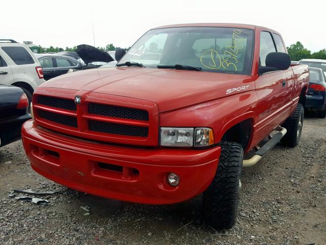 1B7KF23Z1YJ115404 - 2000 DODGE RAM 2500 RED photo 2