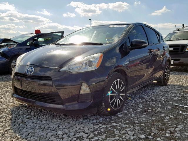 JTDKDTB32D1047102 - 2013 TOYOTA PRIUS C BLACK photo 2