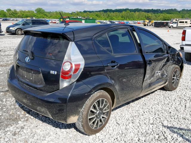 JTDKDTB32D1047102 - 2013 TOYOTA PRIUS C BLACK photo 4