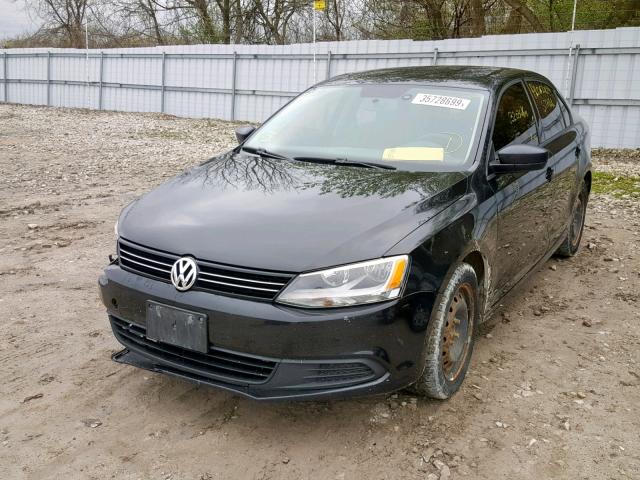 3VW2K7AJ5CM418734 - 2012 VOLKSWAGEN JETTA BASE 黑色 照片 2