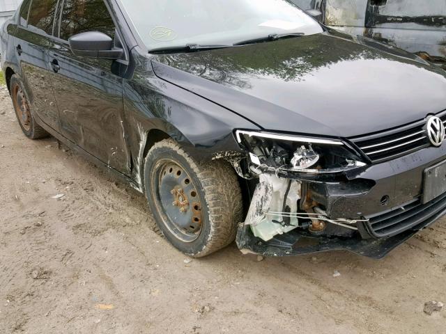 3VW2K7AJ5CM418734 - 2012 VOLKSWAGEN JETTA BASE 黑色 照片 9