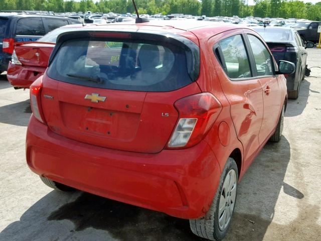 KL8CB6SA9GC639060 - 2016 CHEVROLET SPARK LS RED photo 4