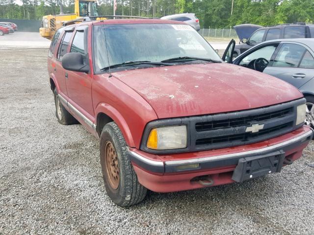 1GNDT13W7TK151237 - 1996 CHEVROLET BLAZER MAROON photo 1